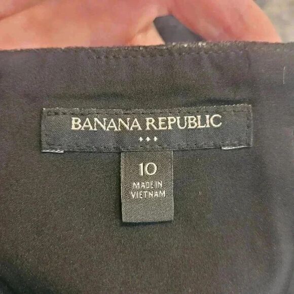 Banana Republic Women's Dark Gray Wool Blend Checked Lined Mini Skirt - Picture 5 of 6